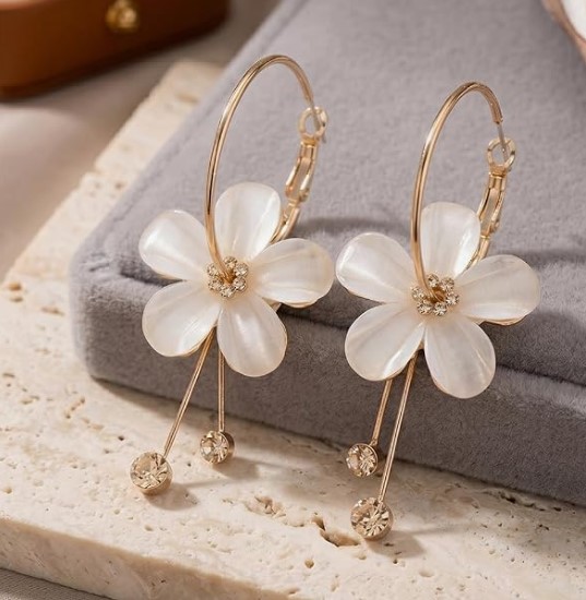 Gold Plated Floral Earrings